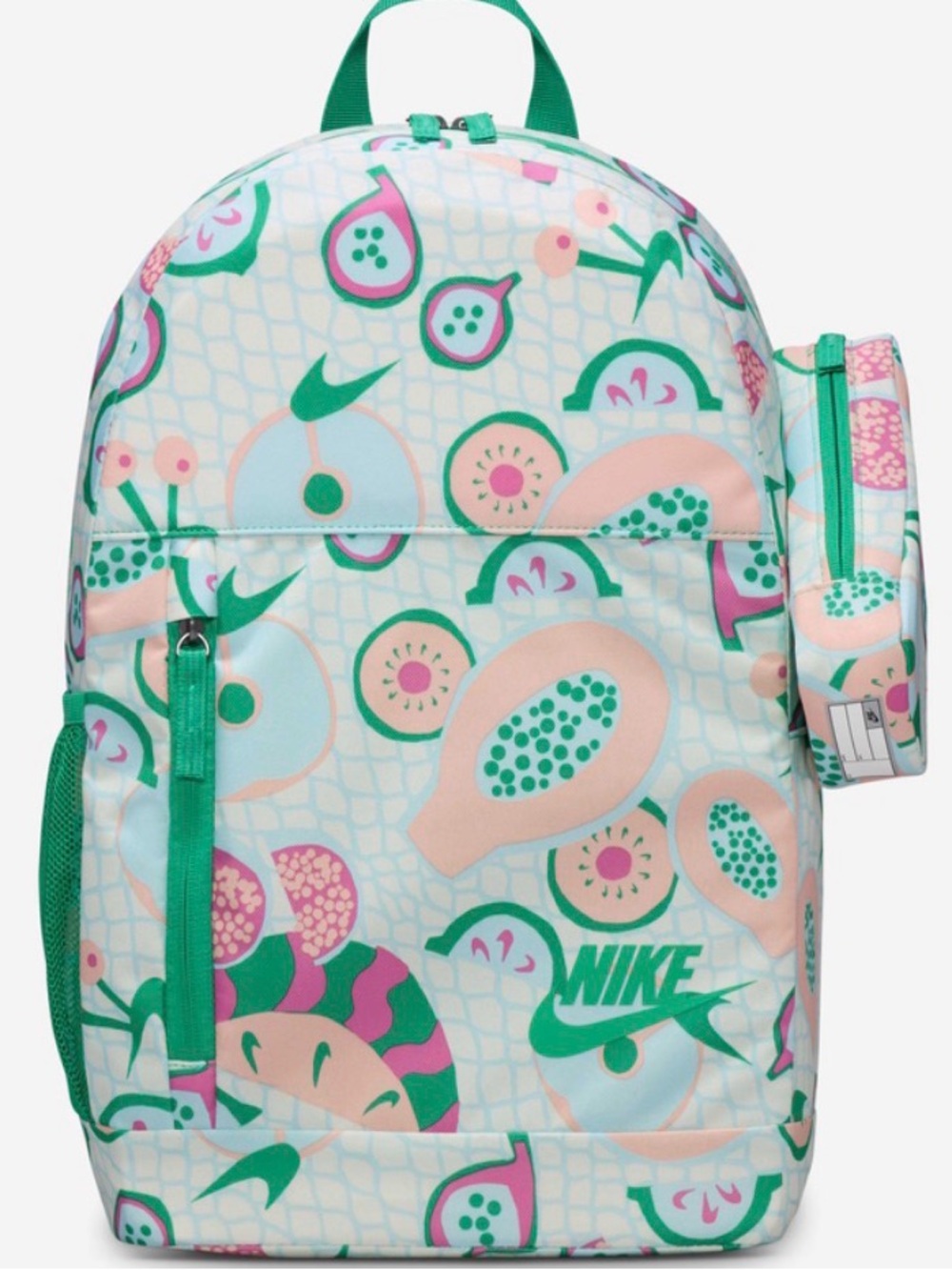 Nike Large Green White Canvas Sports / Travel / Backpack / Overnight Bag NEW